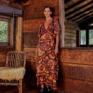 NWT Farm Rio Blush Garden Bloom Maxi Dress Size Small